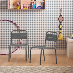 sweeek Set di 2 sedie in metallo per bambini