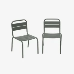 Set di 2 sedie in metallo per bambini
