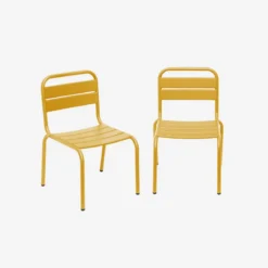 Set di 2 sedie in metallo per bambini