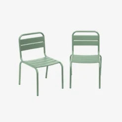 Set di 2 sedie in metallo per bambini