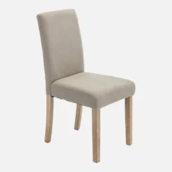 sweeek Set di 4 sedie in velluto a coste con gambe in legno ceruleo
