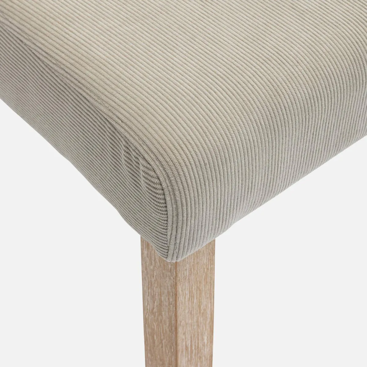 sweeek Set di 4 sedie in velluto a coste con gambe in legno ceruleo