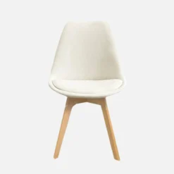 sweeek Set di 4 sedie scandinave in legno di faggio e velluto a coste