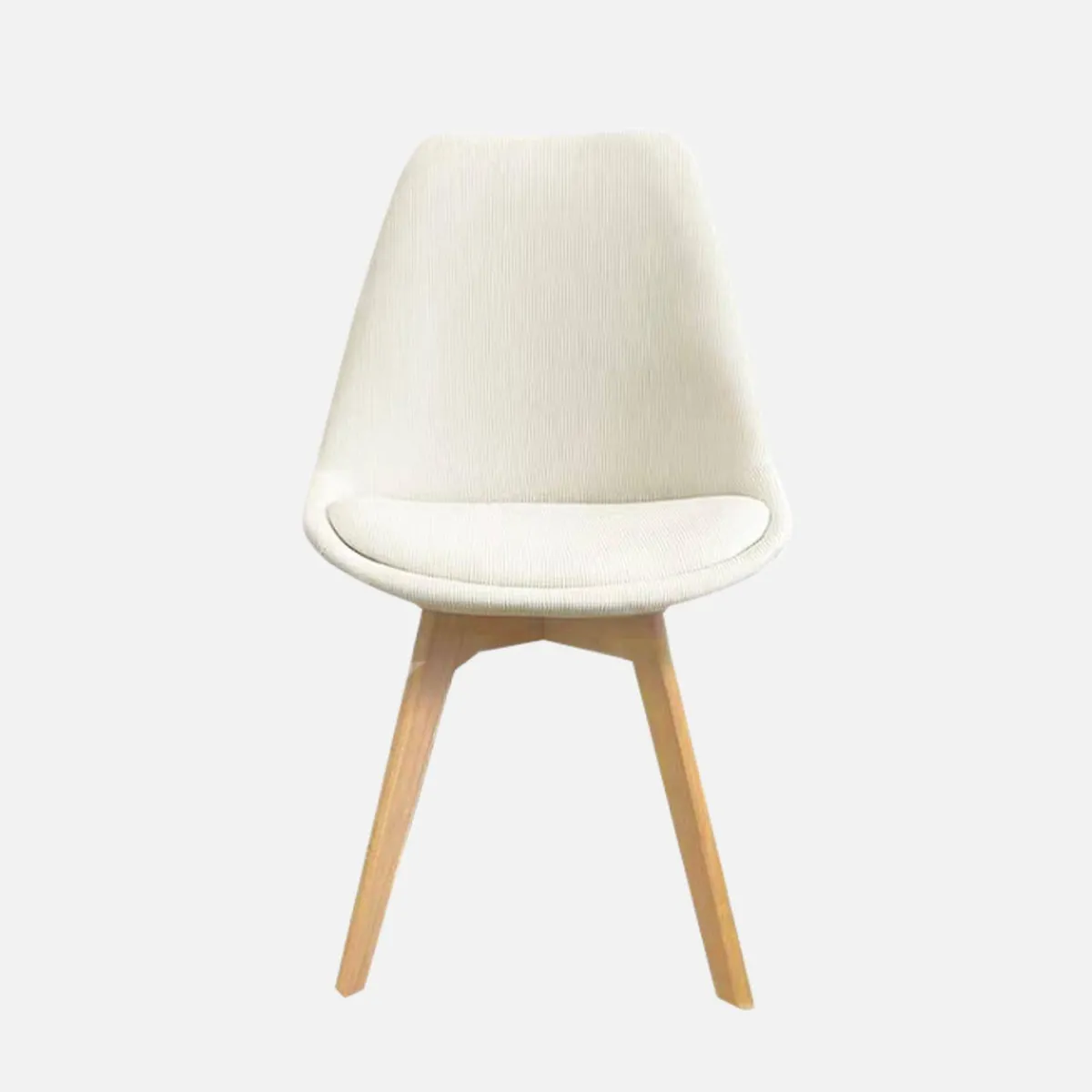 sweeek Set di 4 sedie scandinave in legno di faggio e velluto a coste