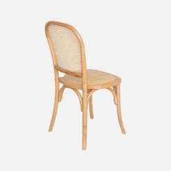sweeek Set di 2 sedie vintage in legno e rattan