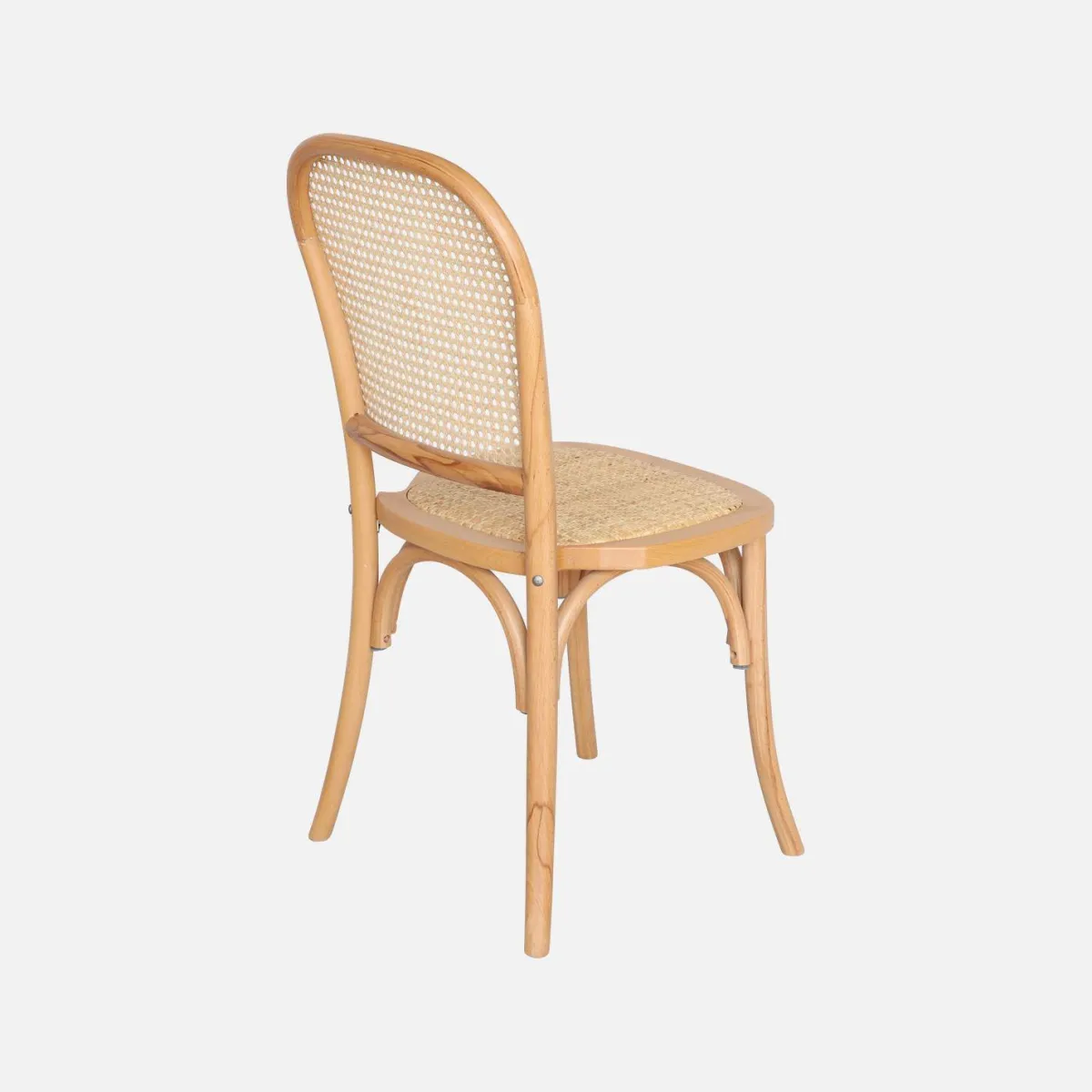 sweeek Set di 2 sedie vintage in legno e rattan
