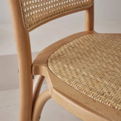 sweeek Set di 2 sedie vintage in legno e rattan