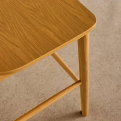 sweeek Set di 2 sgabelli da bar con barre di legno di hevea