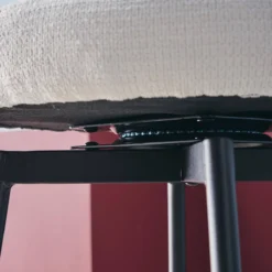 sweeek Set di 2 sgabelli da bar con seduta girevole in metallo e tessuto