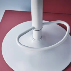 sweeek Set di 2 sgabelli da bar regolabili metallo e tessuto con base bianca