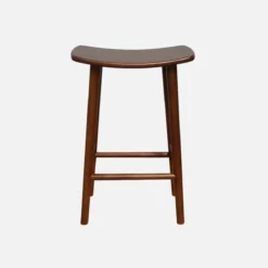 sweeek Set di 2 sgabelli da bar vintage in legno di hevea