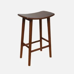 sweeek Set di 2 sgabelli da bar vintage in legno di hevea