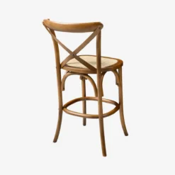 sweeek Set di 2 sgabello da bar bistrot vintage legno