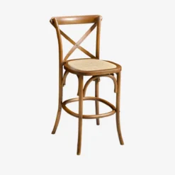 sweeek Set di 2 sgabello da bar bistrot vintage legno