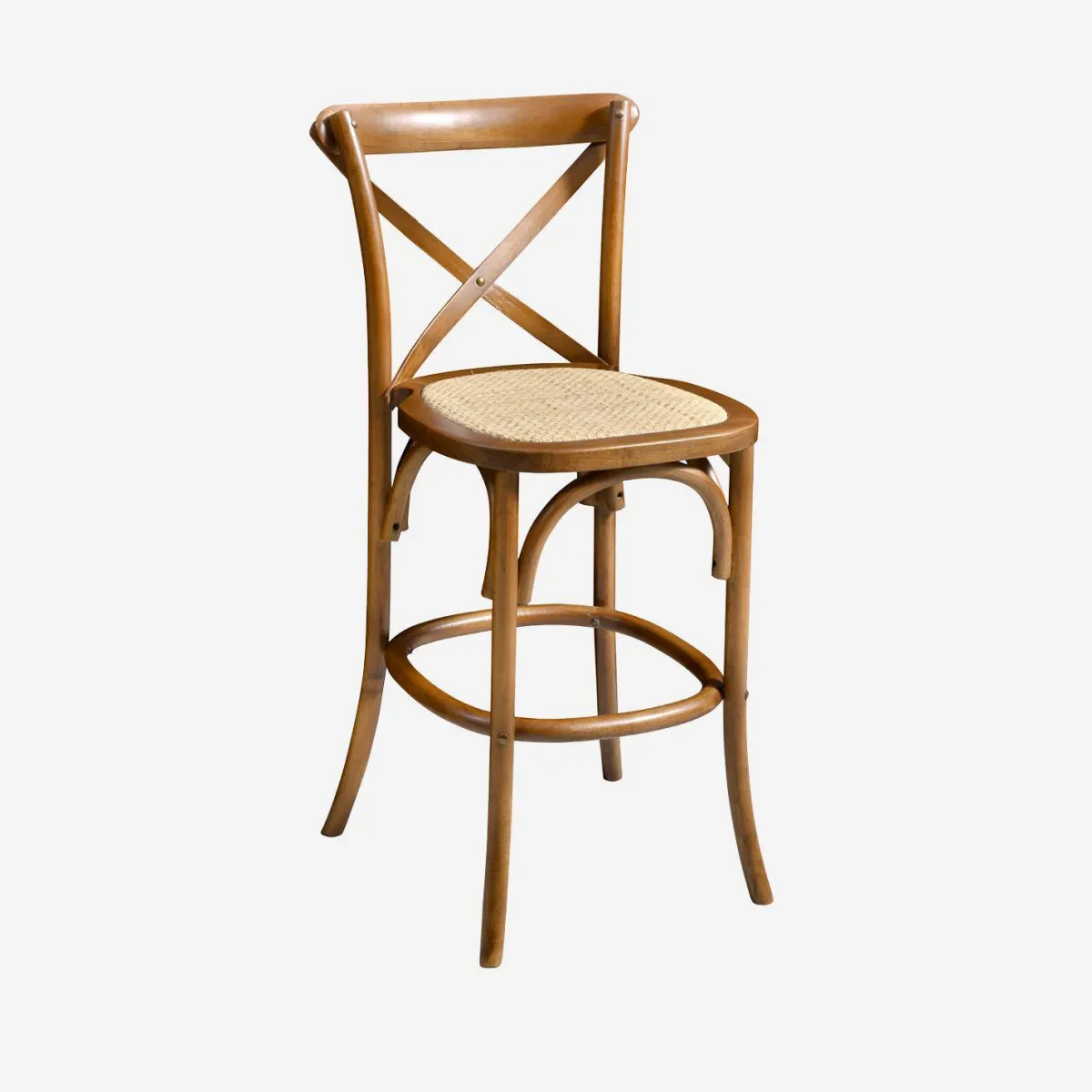 sweeek Set di 2 sgabello da bar bistrot vintage legno
