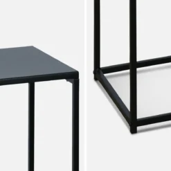 sweeek Set di 2 tavolini neri per salotto