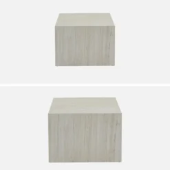 Set di 2 tavolini quadrati con effetto marmo