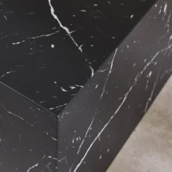 Set di 2 tavolini quadrati con effetto marmo