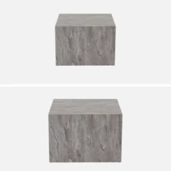 sweeek Set di 2 tavolini quadrati con effetto marmo