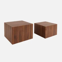 sweeek Set di 2 tavolini quadrati effetto frassino