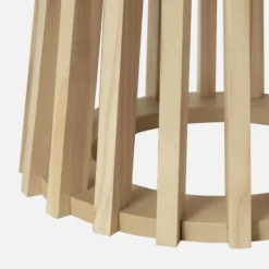 sweeek Set di 2 tavolini rotondi effetto legno, 40cm e 60cm
