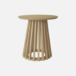 sweeek Set di 2 tavolini rotondi effetto legno, 40cm e 60cm