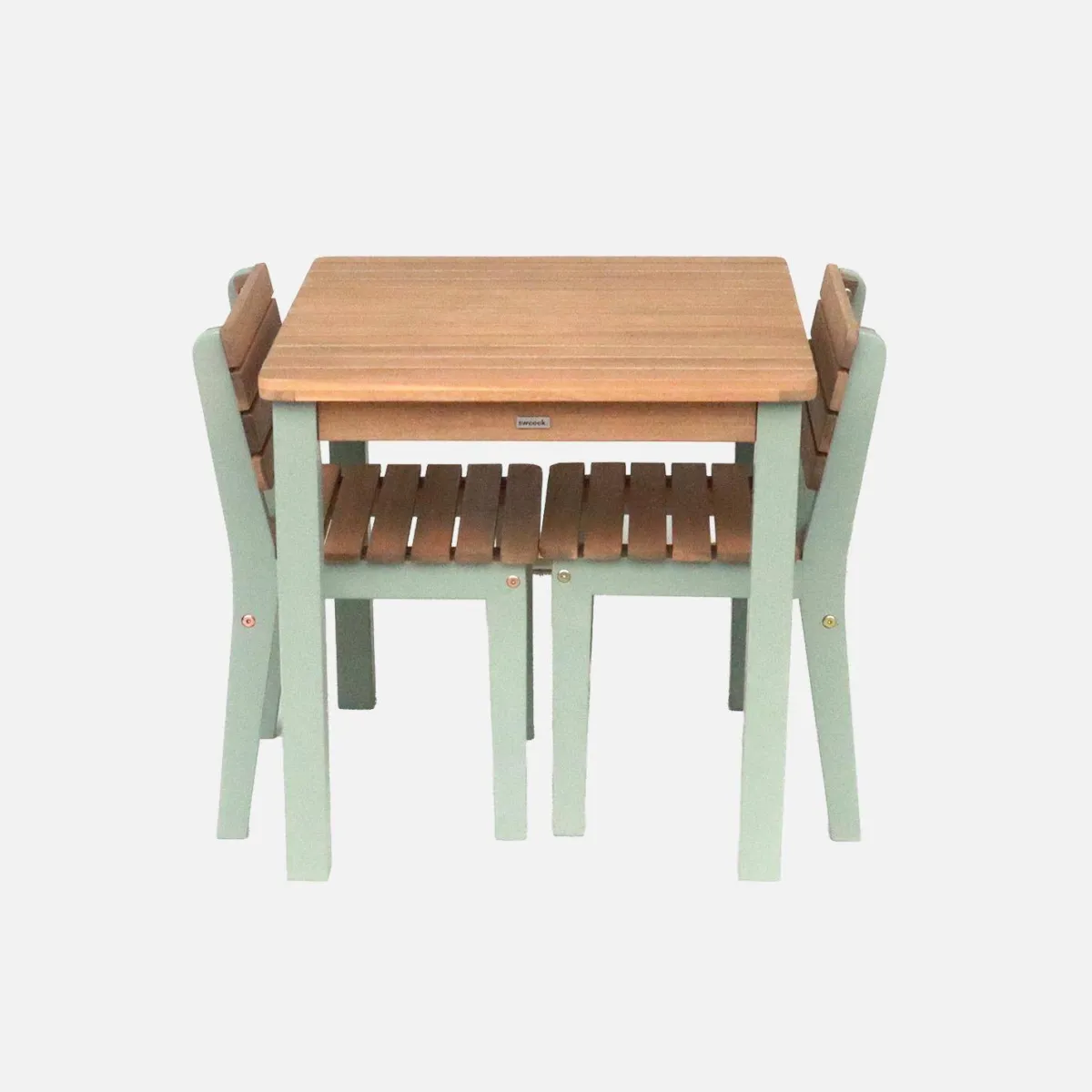 sweeek Set di tavolo per bambini in legno, 2 sedie