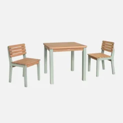 sweeek Set di tavolo per bambini in legno, 2 sedie