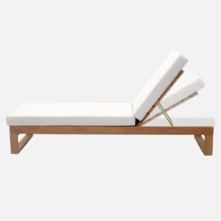Set 2 lettini prendisole di legno di eucalipto multiposizione