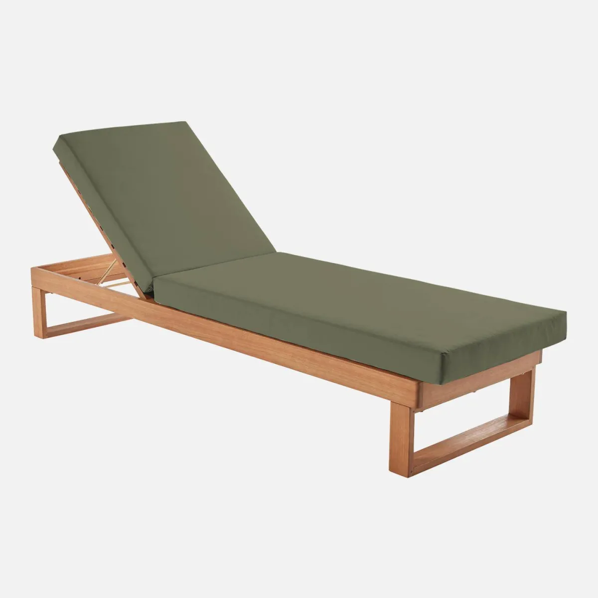 sweeek Set 2 lettini prendisole di legno di eucalipto multiposizione