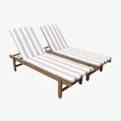 Set 2 lettini prendisole in legno multiposizione