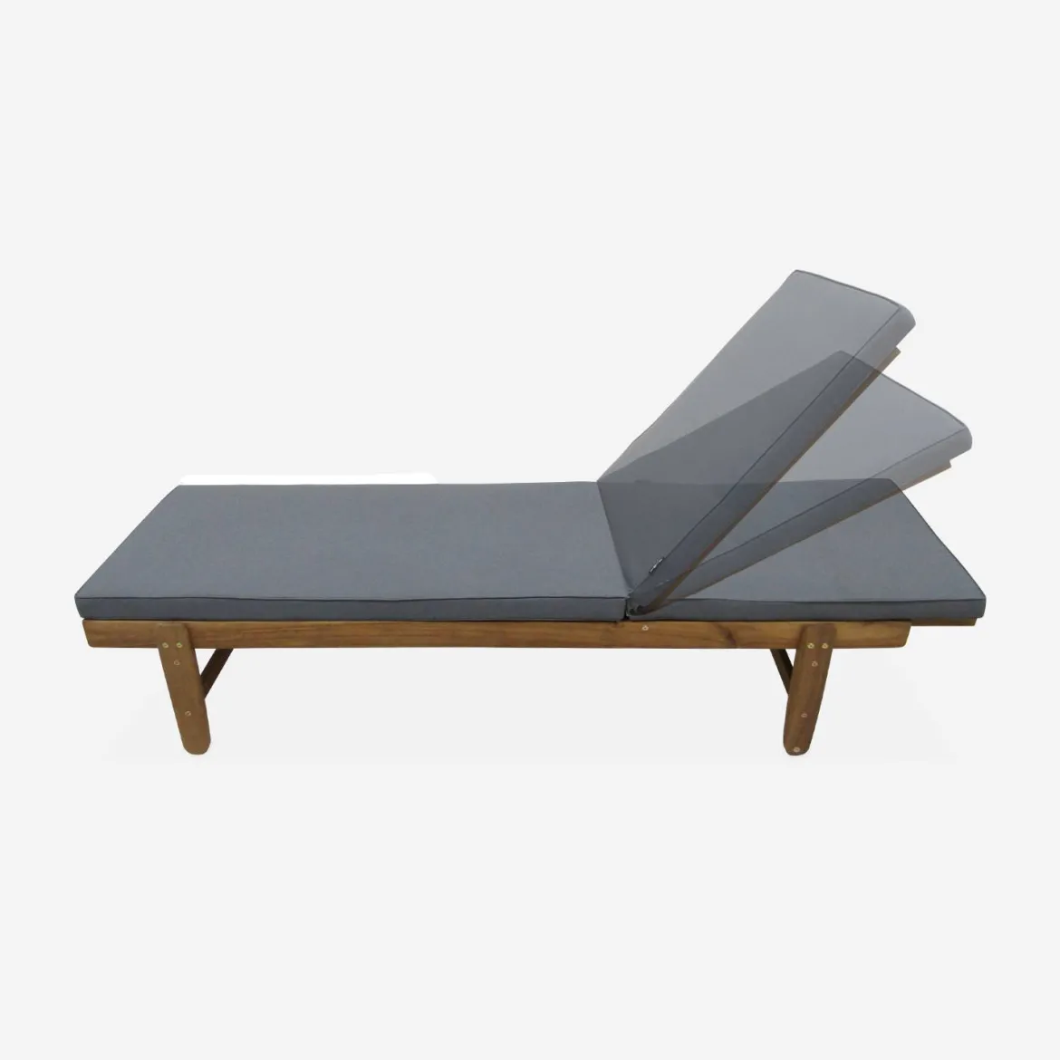 Set 2 lettini prendisole in legno multiposizione