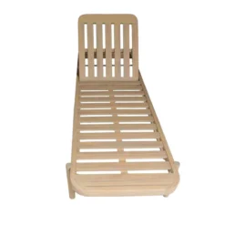 sweeek Set 2 lettini prendisole in legno di acacia multiposizione