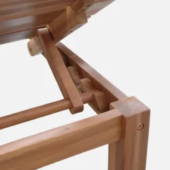 sweeek Set 2 lettini prendisole modulari in legno multiposizione con tavolino