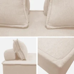 sweeek Set 2 moduli per divano modulare in tessuto imbottito, 2 posti
