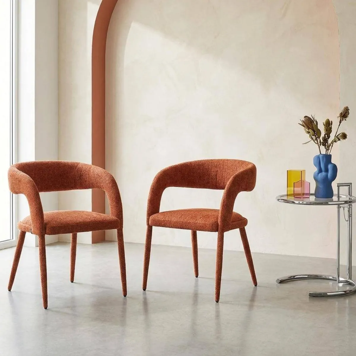sweeek Set 2 poltrone contemporanee in tessuto