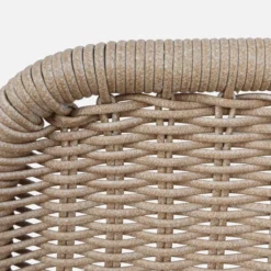 sweeek Set 2 poltrone da giardino con poggiapiedi in alluminio e corda