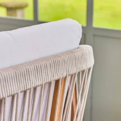 sweeek Set 2 poltrone da giardino in legno di acacia con corde