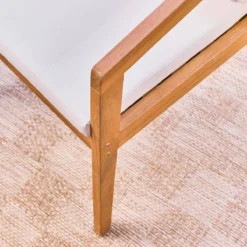 sweeek Set 2 poltrone da giardino in legno di acacia con corde