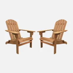 sweeek Set 2 poltrone da giardino in legno