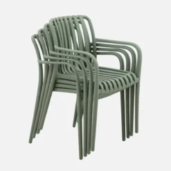 sweeek Set 4 poltrone da giardino in plastica