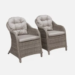 sweeek Set 2 poltrone da giardino in resina
