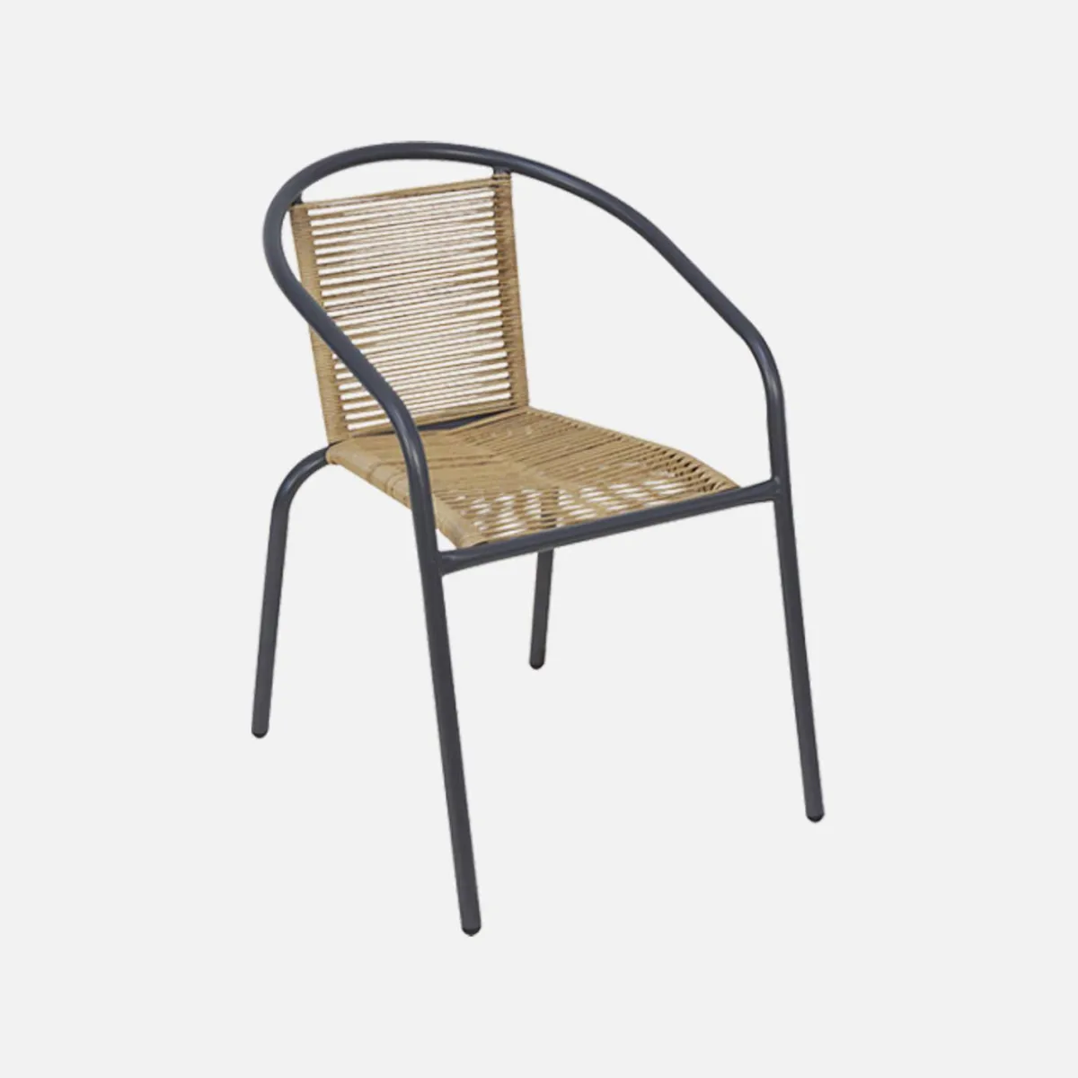sweeek Set 4 poltrone da giardino in resina naturale