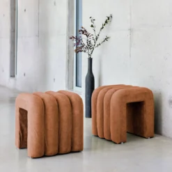 sweeek Set 2 pouf contemporanei in tessuto