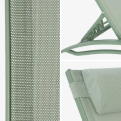 Set 2 sdraio in alluminio textilene multiposizione