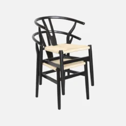sweeek Set 2 sede in legno con seduta in corda