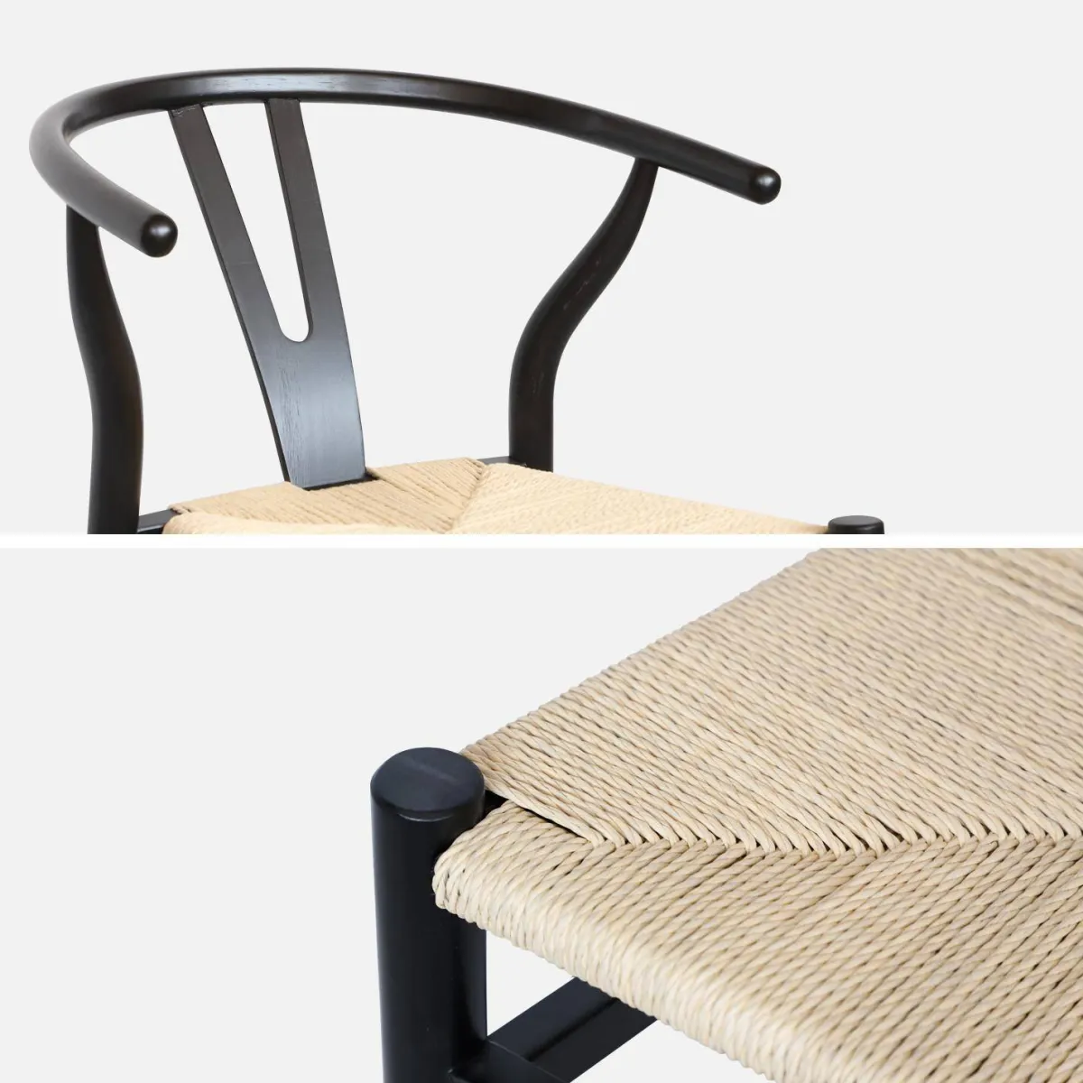 sweeek Set 2 sede in legno con seduta in corda