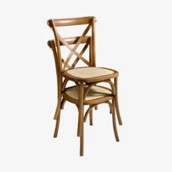 sweeek Set 2 sedie bistrò vintage in legno