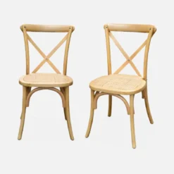 Set 2 sedie bistrò vintage in legno