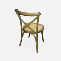 sweeek Set 4 sedie da bistrot vintage in legno